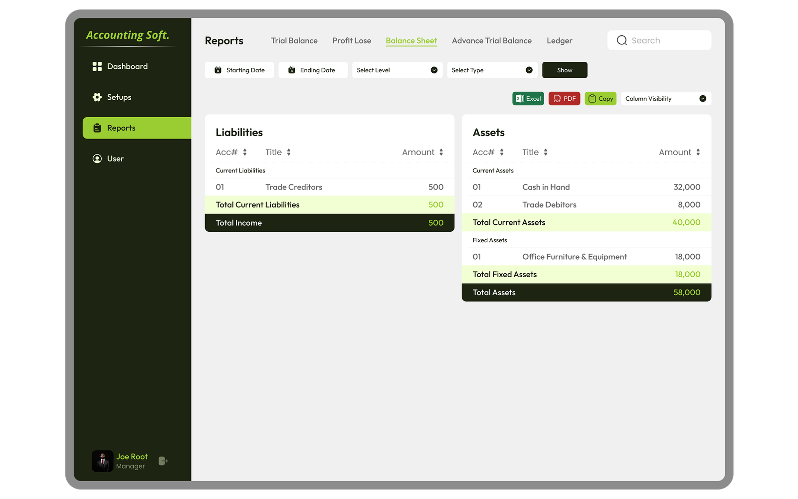 Dashboard Screenshot