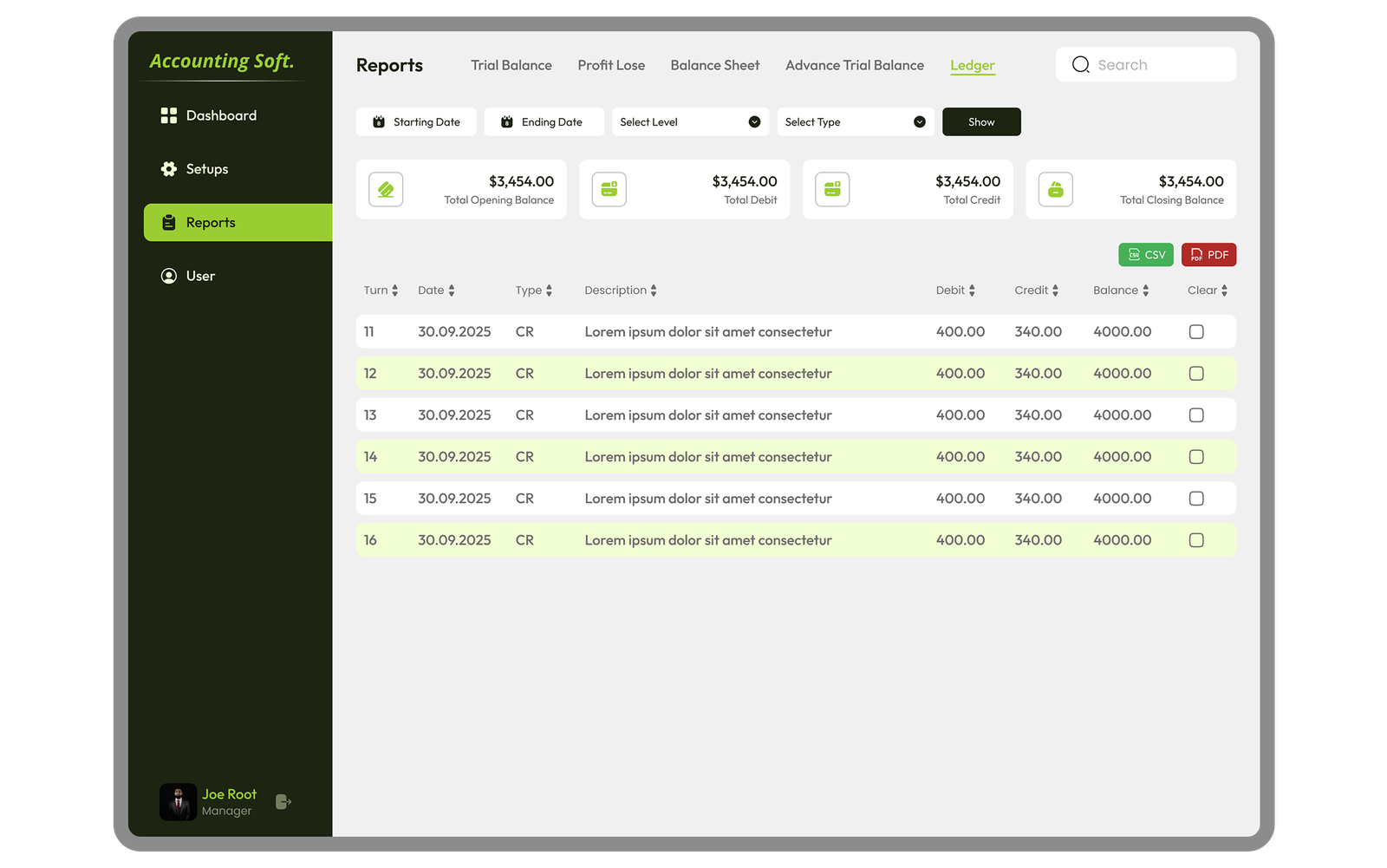 Dashboard Screenshot